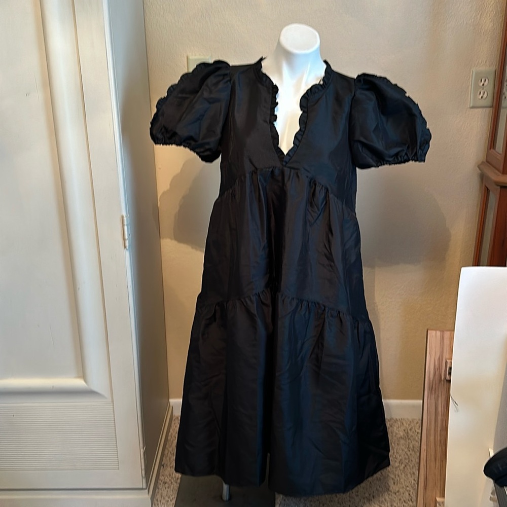 Kika Vargas black dress with pockets